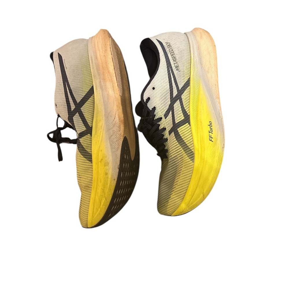ASICS Metaspeed Sky Carbon-Plated Racing Shoes - Yellow/Blue - Size 9.5 - Picture 2 of 5